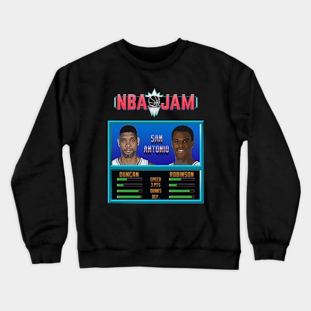 NBA JAM - Spurs CLASSIC Crewneck Sweatshirt by Buff Geeks Art